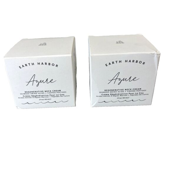 Earth Harbor LOT OF TWO PCS Azure Regenerative Neck Creme 2 fl oz 60 ml NEW - Picture 2 of 6
